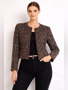 Forever 21 Women's Textured Tweed Blazer